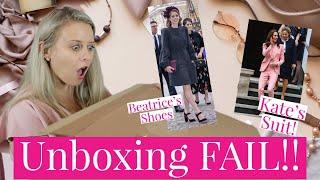 Royal Fashion Unboxing FAIL!! Kate Middleton's Alexander McQueen Suit & Princess Beatrice's Shoes