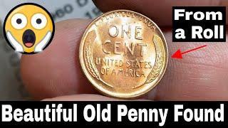 Beautiful Old Penny Found in a Bank Roll - Penny Hunt and Fill 188