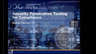 Security Penetration Testing for Compliance