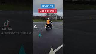 Riding Tip - Slalom Exercise #motorcycle #learntoride #motorbike #moto