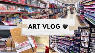 فلوق جولة عن ادوات الرسم في مكتبة الشرق و دايسو | Art Vlog