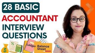 28 Basic Accounting Interview Questions | Accountant Interview Questions | Freshers & Experienced