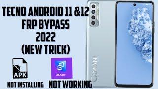 Tecno android 11 Frp bypass  || Tecno android 12 google account unlock (2023)