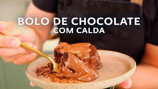 Bolo De Chocolate Com Cobertura De Chocolate Com Café - Chef Felipe Caputo