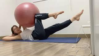 3주휴강 홈트프로젝트 1.75배속 (복부,등 with.짐볼) -gymball exercise-ABS,latissimus dorsi