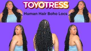 Individual Crochet Boho Locs with Human Hair from Toyotress