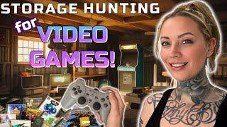 Trying to Find Old Video Games in a Filthy Storage Garage! Playstation Simpsons and Sega finds!