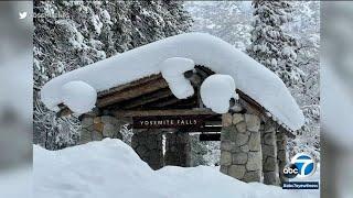 Yosemite National Park gets as much as 15 feet of snow