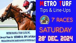 MMTCI LIVE RACING TIPS FOR SATURDAY | DEC. 28, 2024 | 3:00 PM START | 7 RACES