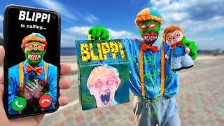 if BLIPPI ZOMBIE is calling you - RUN AWAY ( Halloween parkour in the playground )