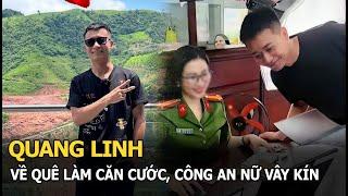 Quang Linh về quê làm căn cước, công an nữ vây kín