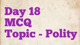 Daily MCQ Day 18 Polity UPSC Prelims #shorts