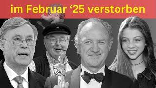  23 Verstorbene Prominente im Februar 2025