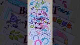 Don't Miss🫠20 Beautiful Border Designs Project Work Designs #viral #shorts