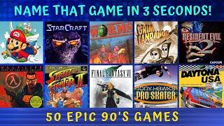 You Have 3 Seconds to Guess the 90s Video Game | 50 Retro Video Games Trivia | 90s Nostalgia