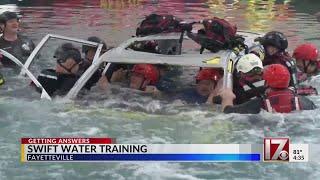 Swift water rescue training in Fayetteville