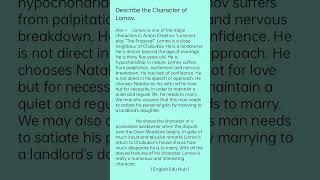 Character of Lomov in the Play “The Proposal” || Class 12 || #viralshorts #english #character