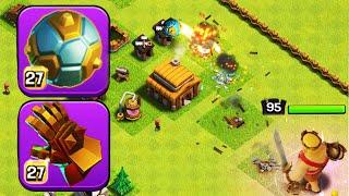  НОВАЯ ИМБА НА КОРОЛЯ ! СНАРЯЖЕНИЕ КОЛЮЧИЙ МЯЧ !🟨 ЖЕЛТАЯ КАРТОЧКА   CLASH OF CLANS