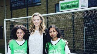 Hayley McQueen opens new 3G pitch in Finchley