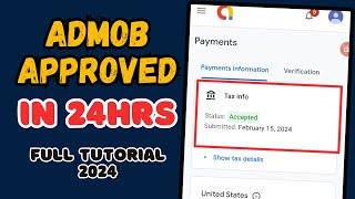  UPDATED!! How To Create Google Admob Account In 2024 | Ireland & USA Tax info Approved 