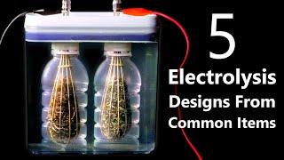 DIY Hydrogen/Oxygen Generators From Grocery Store Items (HHO Fuel Cells & Split Cell Electrolysis)