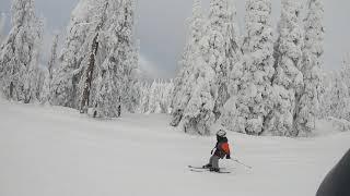 Big White Ski Trip  Finally some sunshine  Powder Gulch  Jan 22, 2020