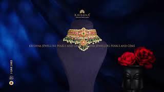 Exclusive 22k Gold Kundan Emerald Choker Necklace | Krishna Jewellers