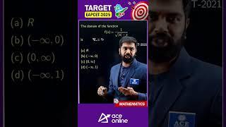 Target EAPCET 2025 Exam | Domain of Functions #mathematics #pyqs | #aceonline