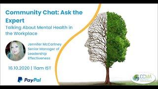 CCMA Ask the Expert - Jennifer McCartney PayPal - Talking About Mental Health in the Workplace