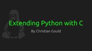 Extending Python With C