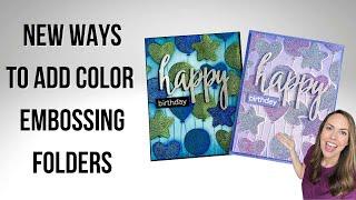 NEW Ways to Add Color to Embossing Folders! MUST-TRY Techniques!