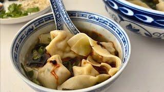 Comforting Wonton Soup at home️ 3 Easy Ways to Fold Wonton️How to make Wonton Fillings️鲜虾猪肉馄饨