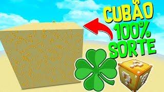 CUBÃO DE LUCKY BLOCK GIGANTE 100% SORTE NO MINECRAFT