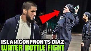 Nate Diaz and Islam Makhachev clash in backstage encounter