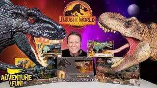 Jurassic World Dominion Dinosaur Toy Action Figures T-Rex & Indoraptor Toy Review AdventureFun!