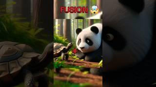 Animal FUSION aiart Panda+Turtle.#animals #fusion #hybrid #aiartwork #ai #animals #shorts