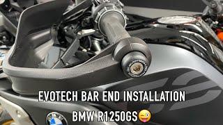 HOW TO FIT THE EVOTECH BAR END WEIGHTS FOR THE BMW R1250GS 