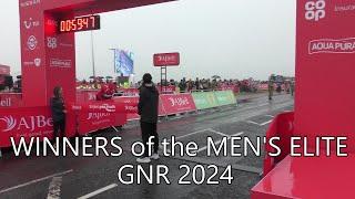 WINNERS of ELITE MEN, Great North Run 2024 cross the FINISH LINE