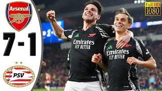 Arsenal vs PSV 7-1 Highlights & All Goals 2025 HD