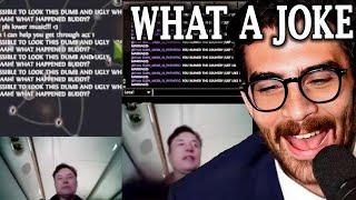 Elon Musk Gets Trolled While Live Streaming | HasanAbi React