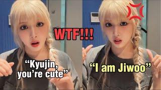 NMIXX JIWOO almost throw hands at NSWER for calling her KYUJIN twice in her live