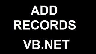 Add Records using Visual Basic 2008 and MS Access