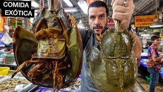 Comendo nos MERCADOS mais EXÓTICOS da Tailândia 