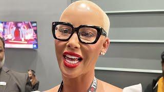 Amber Rose reacts to Jake Paul beating Mike Tyson & says Serrano beat Taylor!