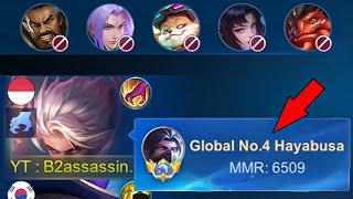 WHAT THIS HAPPEN WHEN ENEMY FORGOT TO TOP GLOBAL HAYABUSA-Mobile Legends