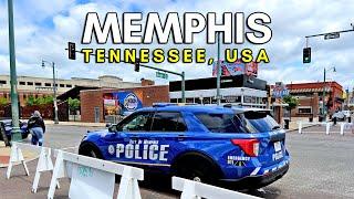 Tennessee Driving Tour, USA - Downtown Memphis Tennessee - 4K