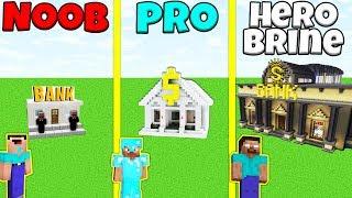 Minecraft Battle: NOOB vs PRO vs HEROBRINE: BANK CHALLENGE / Animation