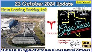 Cooling Fans Work, Unpacking Huge equipment & Glass Install! 23 Oct 2024 Giga Texas Update (07:35AM)