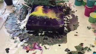 #21 Dutch Pour Painting on a 8x8 canvas