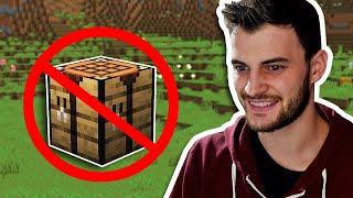 Minecraft Hardcore, But Crafting Tables Are Banned